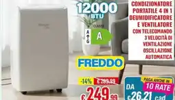 Satur Kooper 12000 btu condizionatore portatile 4 in 1 offerta
