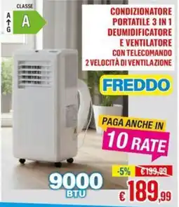 Satur Condizionatore portatile 3 in 1 deumidificatore 9000 BTU offerta