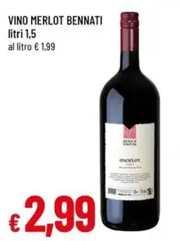 Famila Vino merlot bennati offerta