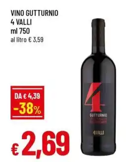Famila Vino gutturnio 4 VALLI offerta