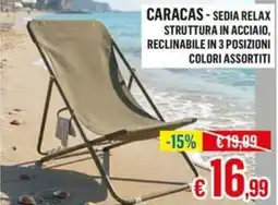Satur Caracas - sedia relax struttura in acciaio offerta