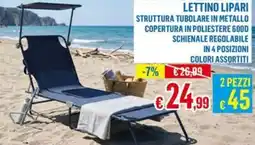 Satur Lettino lipari struttura tubolare in metallo offerta