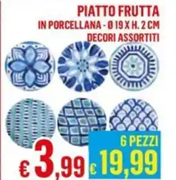 Satur Piatto frutta in porcellana offerta