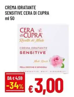 Famila Crema idratante sensitive CERA DI CUPRA offerta