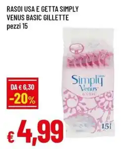 Famila Rasoi usa e getta simply venus basic GILLETTE offerta