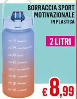 Satur Borraccia sport motivazionale in plastica offerta
