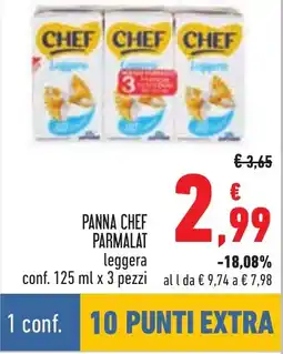 Conad Panna chef parmalat leggera offerta