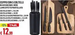 Satur Ceppo con 5 coltelli offerta