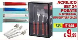 Satur Acrilico set 24 posate offerta