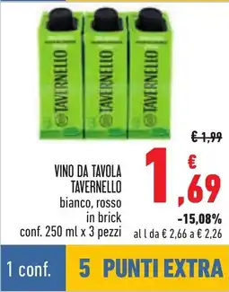 Conad Vino da tavola TAVERNELLO offerta