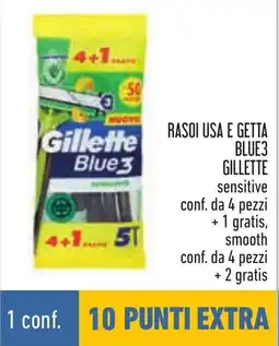 Conad Rasoi usa e getta blue3 GILLETTE offerta