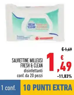 Conad Salviettine milleusi FRESH & CLEAN offerta