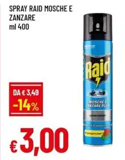 Famila Spray raid mosche e zanzare offerta