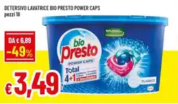 Famila Detersivo lavatrice bio presto power caps offerta