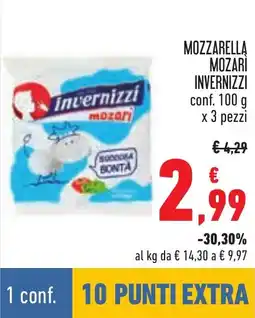Conad Mozzarella mozari INVERNIZZI offerta