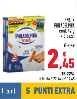 Conad Snack PHILADELPHIA offerta