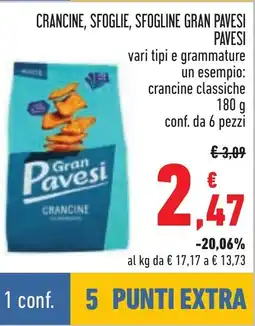 Conad Crancine, sfoglie, sfogline GRAN PAVESI offerta