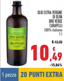 Conad Olio extra vergine di oliva oro verde CARAPELLI offerta