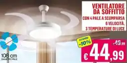 Satur Ventilatore da soffitto offerta