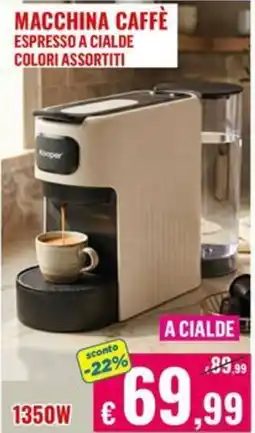 Satur Kooper macchina caffè espresso a cialde offerta