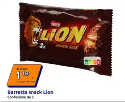 Action Nestle Barretta snack Lion offerta
