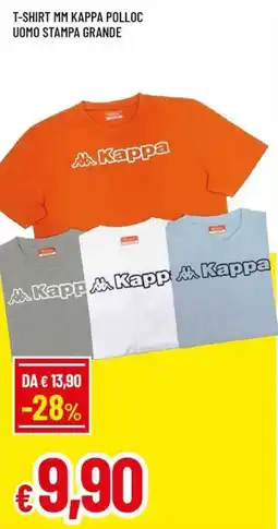 Famila T-shirt mm kappa polloc uomo stampa grande offerta