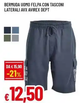 Famila Bermuda uomo felpa con tasconi laterali avx avirex dept offerta