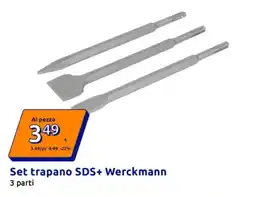 Action Set trapano SDS+ Werckmann 3 parti offerta