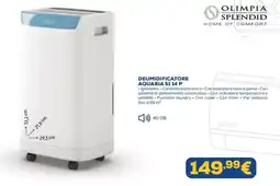 Euronics Olimpia splendid deumidificatore aquaria S1.14 P offerta