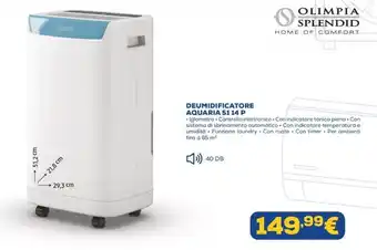 Olimpia splendid deumidificatore aquaria S1.14 P