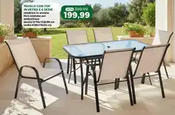Happy Casa Tavolo con top in vetro e 6 sedie offerta