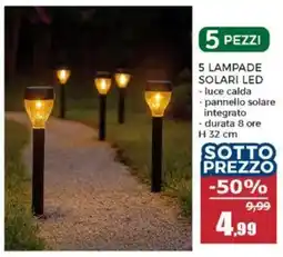 Happy Casa 5 lampade solari LED offerta