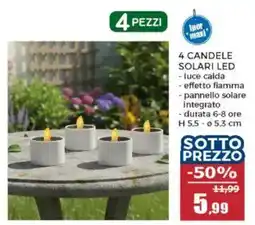 Happy Casa 4 candele solari LED offerta