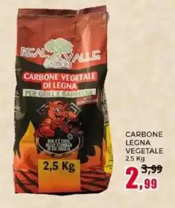 Happy Casa REAL VALLE Carbone legna vegetale offerta