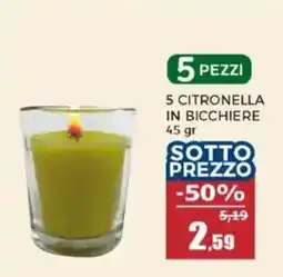 Happy Casa 5 citronella in bicchiere offerta