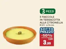 Happy Casa 3 fiaccole in terracotta alla citronella offerta