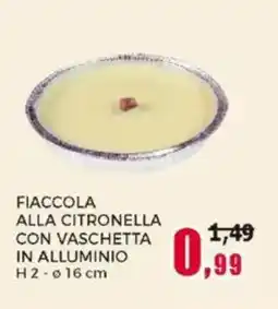 Happy Casa Fiaccola alla citronella con vaschetta in alluminio offerta