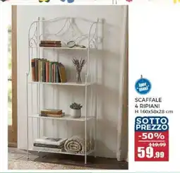 Happy Casa Scaffale 4 ripiani offerta
