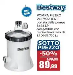 Happy Casa Bestway pompa filtro polysphere offerta