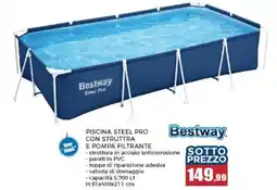 Happy Casa Bestway piscina steel pro con struttra e pompa filtrante offerta