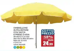 Happy Casa Ombrellone in poliestere con sacca e prese d'aria offerta