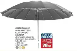 Happy Casa Ombrellone in poliestere con snodo e sacca offerta