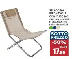 Happy Casa Spiaggina pieghevole con cuscino offerta