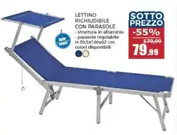 Happy Casa Lettino richiudibile con parasole offerta
