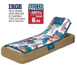 Happy Casa Irge telo mare con tasche e cuscino offerta