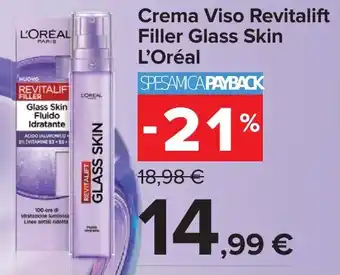 Crema Viso Revitalift Filler Glass Skin L'Oréal