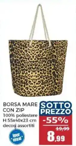 Happy Casa Borsa mare sotto con zip offerta
