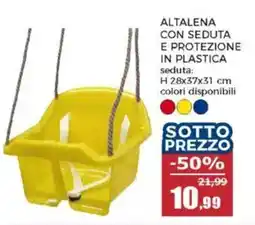 Happy Casa Altalena con seduta e protezione in plastica offerta