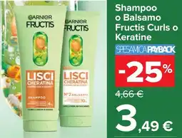 Carrefour Shampoo o Balsamo Fructis Curls o Keratine offerta
