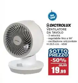 Happy Casa Dictrolux ventilatore da tavolo offerta